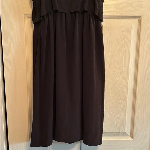 Madewell Black Sheath Midi Dress Spaghetti Strap - Picture 8 of 12